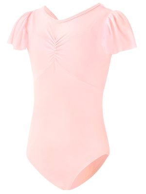 Girl's Ruffle Short Sleeve Leotard