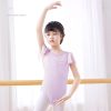 Gymnastics Bodysuit (3) Girl's Ruffle Short Sleeve Leotard