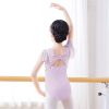 Gymnastics Bodysuit (7) Girl's Ruffle Short Sleeve Leotard