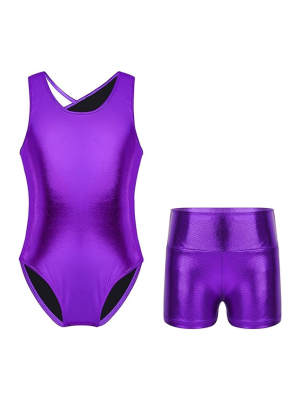 Leotard with Shorts Set