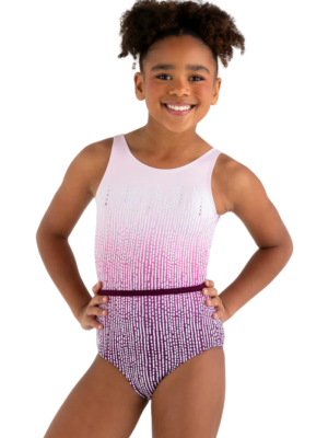purple white leotards