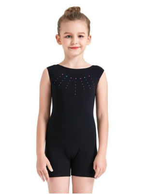 Shorts Sleeveless Ballet Leotards Hotpink Kids Dance
