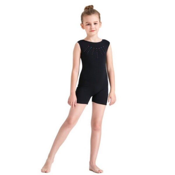 Shorts Sleeveless Ballet Leotards Hotpink Kids Dance