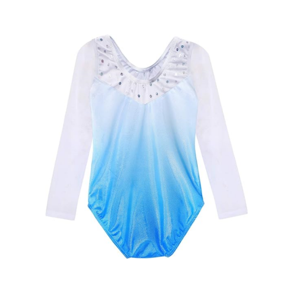 Blue Ombre Long Sleeve Leotard