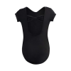 Girls Black Bow Back Leotard Outfit for Dance, Ballet, and Gymnastics