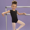 Girls Black Bow Back Leotard Outfit for Dance, Ballet, and Gymnastics