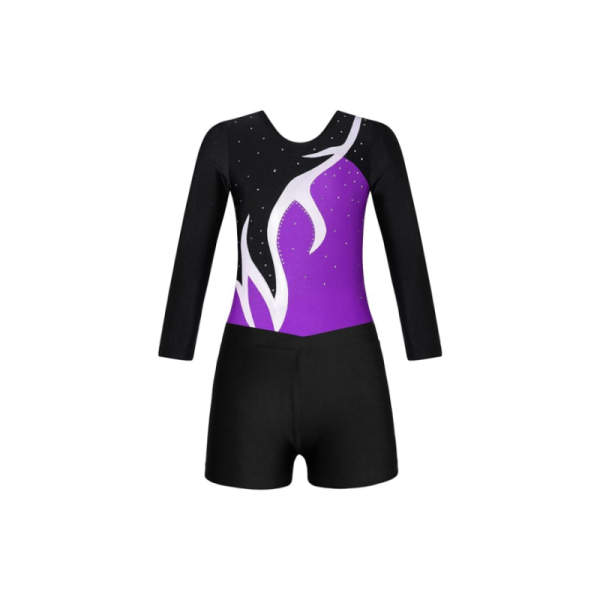 Gymnastics Dance Leotards with Shorts Outfits 2Pcs