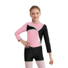 Long Sleeve Unitard Biketard Jumpsuit With Shorts