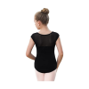 Girls Mesh Splicing Short Sleeve Leotard