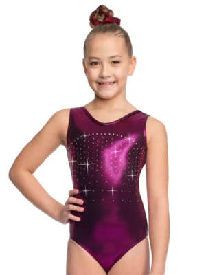 One-piece Sparkle Colorful Rainbow Dancing Athletic Leotards